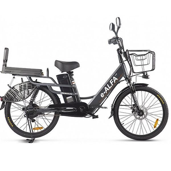 Электровелосипед GREEN CITY e-ALFA Lux (тёмно-серый)