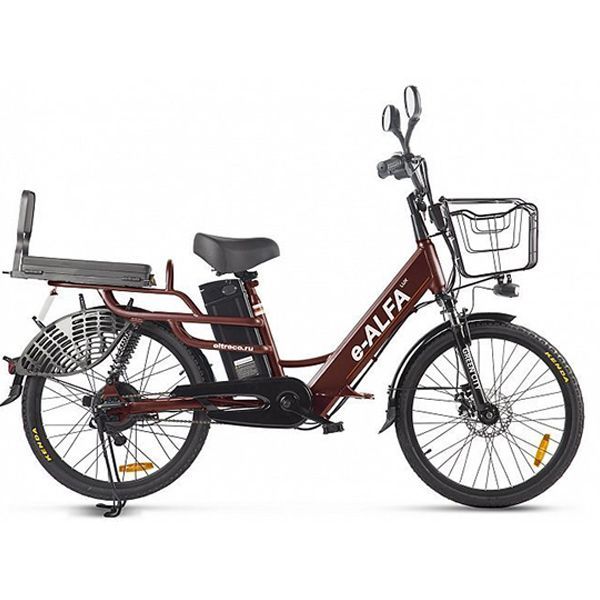 Электровелосипед GREEN CITY e-ALFA Lux (коричневый)
